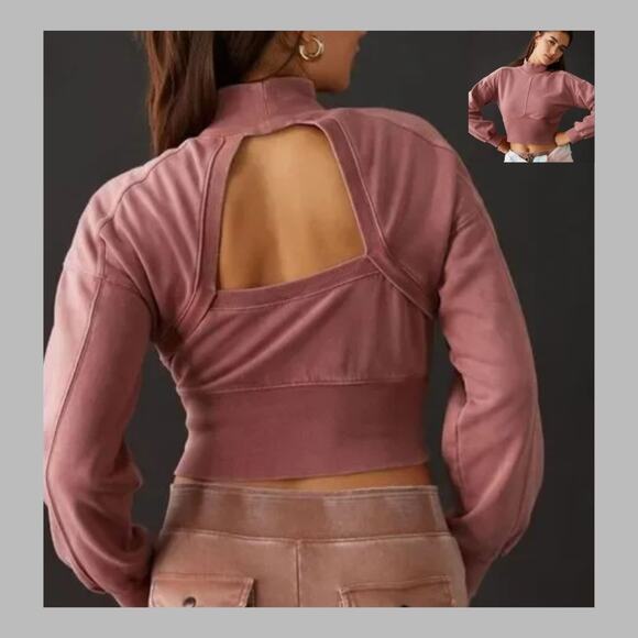 NWT Anthropologie Cutout Sweatshirt Top - Small - Picture 2 of 7